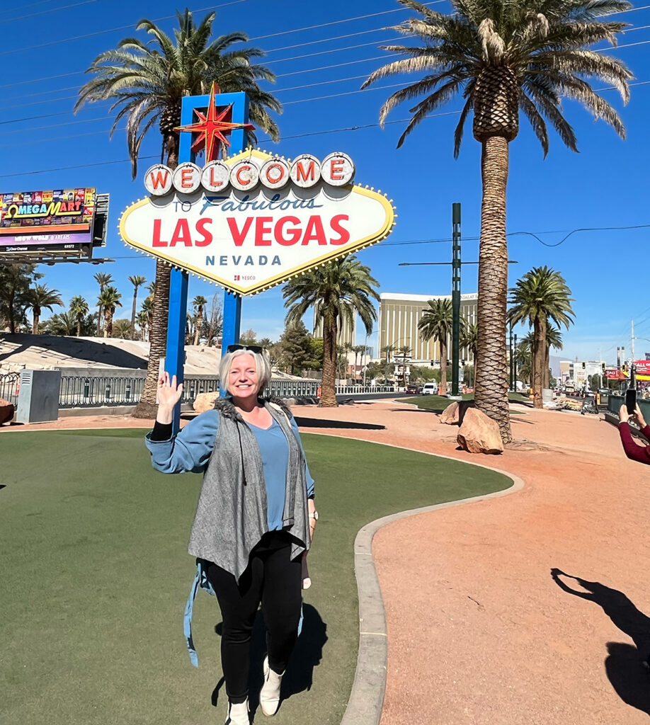 Megan at Welcome to Las Vegas sign