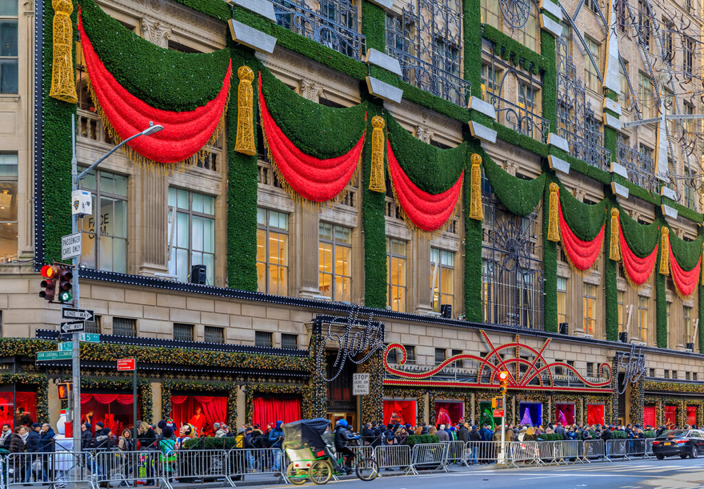 Saks Fifth Avenue at Christmas time!