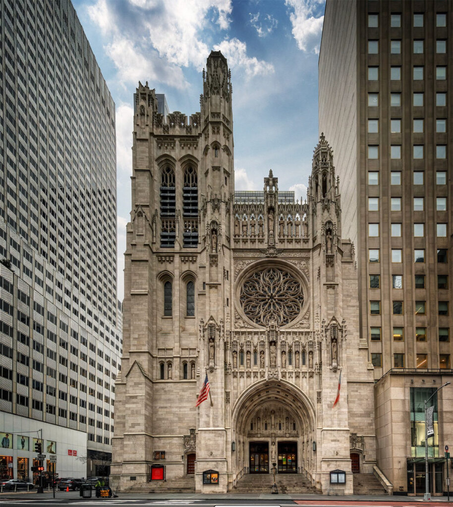 St Thomas's Church wedged between high rises