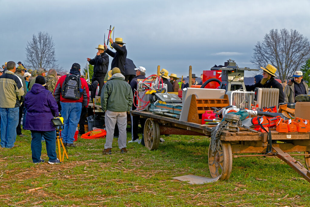 Bidding at an Amish Mud Sale