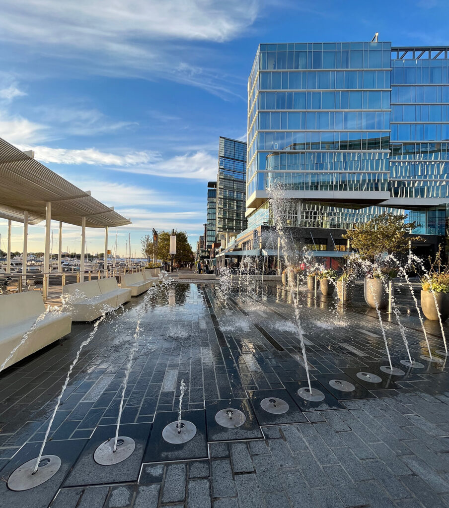 The Wharf water feature, Washington DC