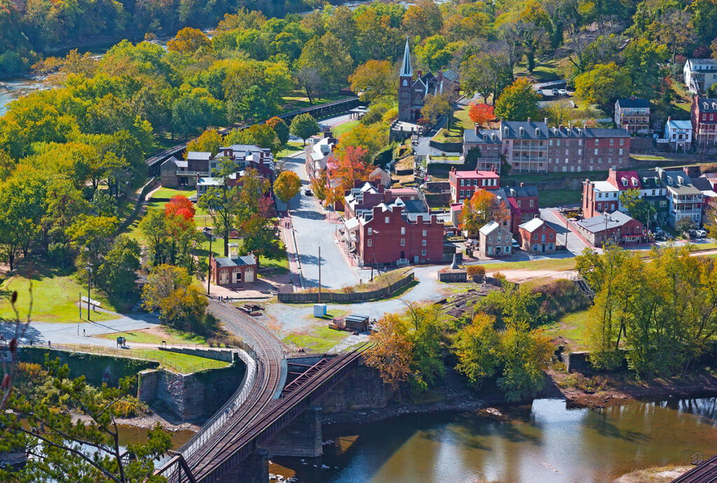 Aerial view of Harper's Ferry