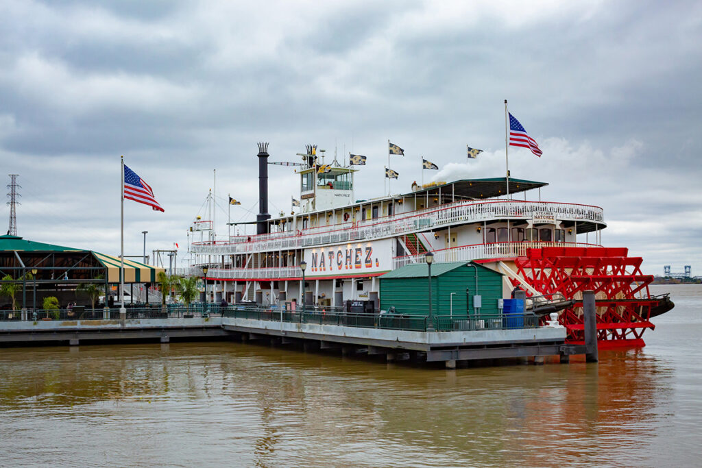 Natchez steamboat on the Mississippi River