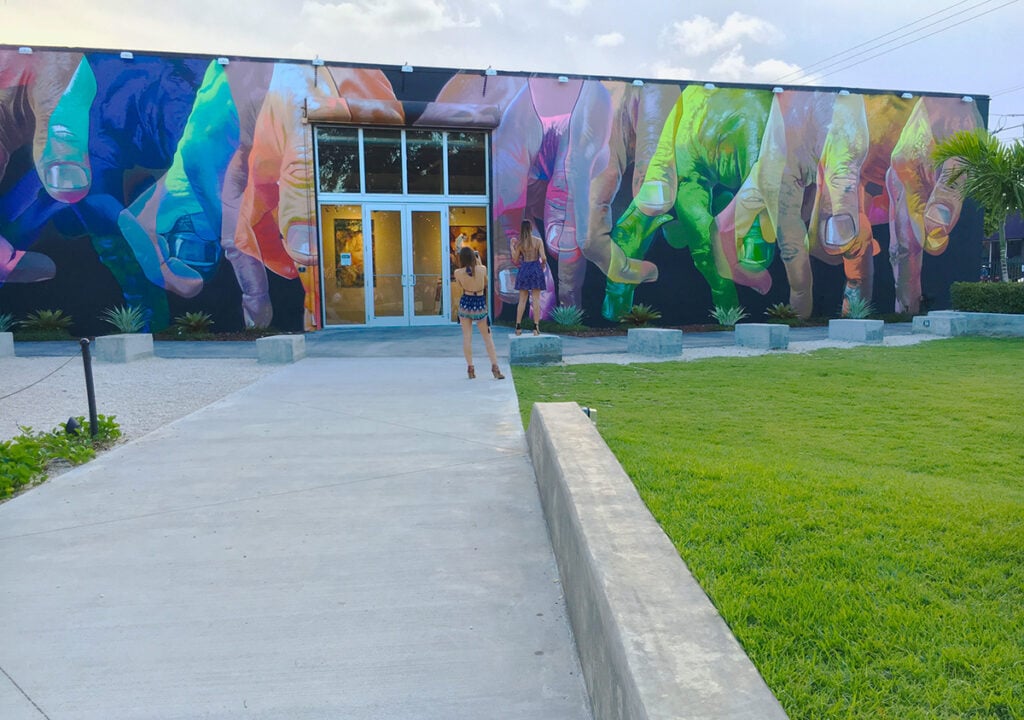 The photogenic Wynwood Murals with a girl taking a photo of her friend